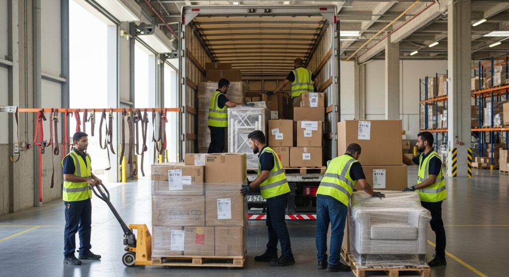 تجهيز شحن بري من الرياض لمصر بأمان كامل